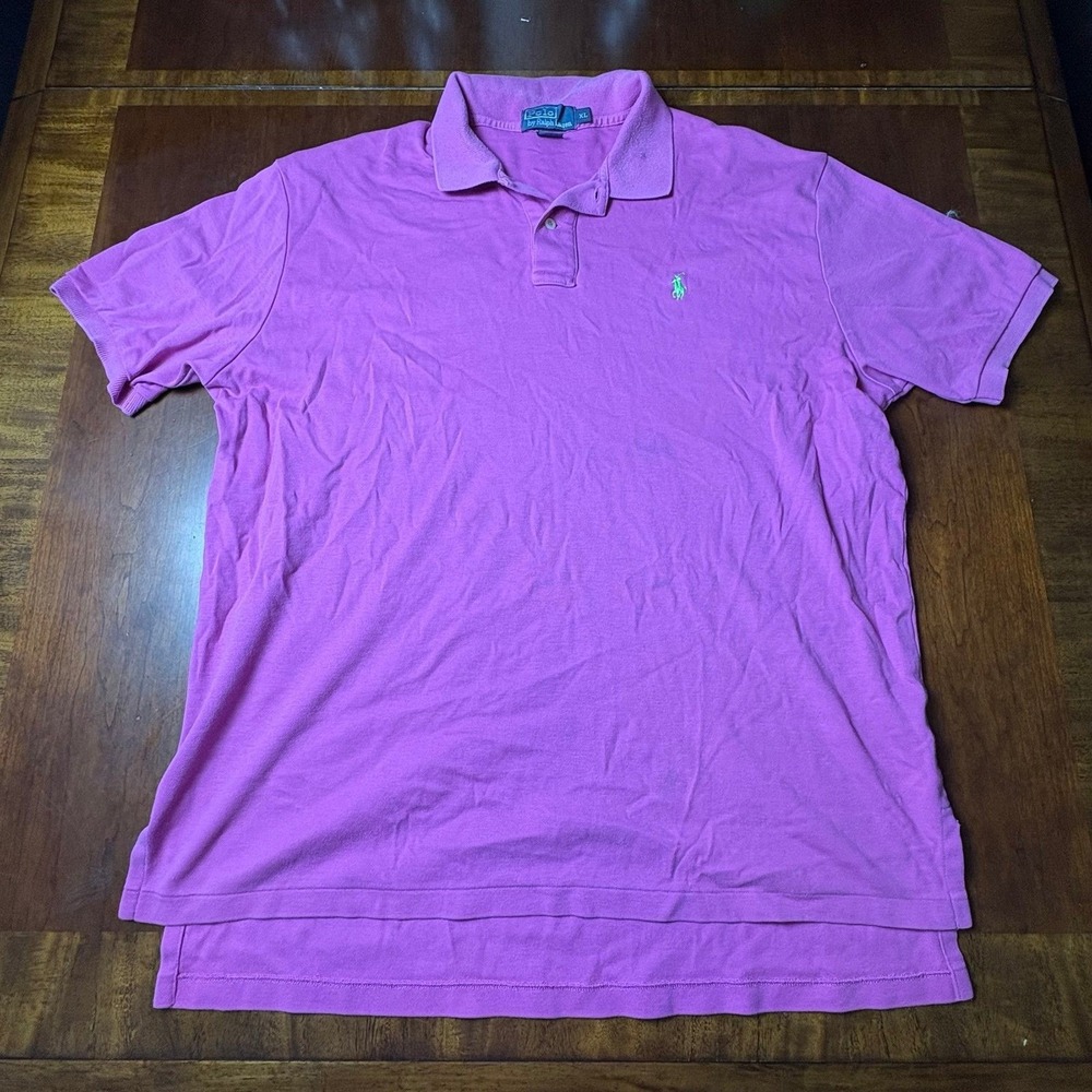 Polo Ralph Lauren Vintage Pink Polo Shirt XL Green Pony Sri Lanka